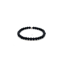 Load image into Gallery viewer, Natural Onyx Gemstones Mini 4mm 18K Gold Charm Bead - Rafant