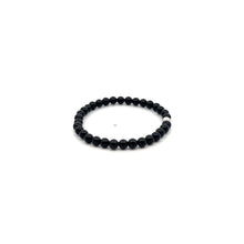 Load image into Gallery viewer, Natural Onyx Gemstones Mini 4mm 18K Gold Charm Bead - Rafant