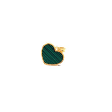 Load image into Gallery viewer, 18K Gold Pendant Heart Malachite - Rafant