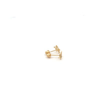 Load image into Gallery viewer, 14K Gold Stud Earrings Snake Screw Back Type Very Tiny