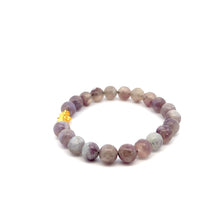 Load image into Gallery viewer, 24K Gold Piyao Pixiu Dragon Lucky Charm Bracelet Gemstones Birthstones Multicolor Tourmaline 8mm S6.25" - Rafant