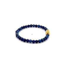 Load image into Gallery viewer, 18K Gold Pixiu Piyao Bracelet Gemstone Mini Beads Lapis Lazuli 4mm September Birthstone - Rafant
