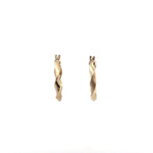 Load image into Gallery viewer, 18K Gold Earrings Hoops Loops Twist 1.51 grams - Rafant