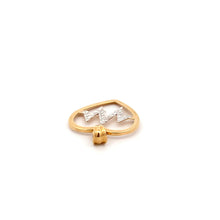 Load image into Gallery viewer, 18K Gold Pendant Heart Beat White Yellow Gold 1.13 grams - Rafant