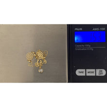 Load image into Gallery viewer, 18K Gold Bracelet Flower Beads Charm 7 inches plus one inch Extension 1.53grams - Rafant