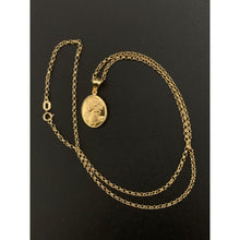 Load image into Gallery viewer, 18K Gold Necklace Chain Rolo 17.50 inches Woman Lady Pendant 2.21grams - Rafant
