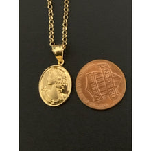 Load image into Gallery viewer, 18K Gold Necklace Chain Rolo 17.50 inches Woman Lady Pendant 2.21grams - Rafant