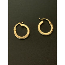 Load image into Gallery viewer, 18K Saudi Gold Small Hoops Loops Earrings Children/Teens/Minimalist 1.55 grams - Rafant