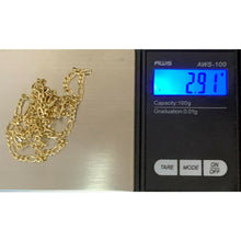 Load image into Gallery viewer, 18K Saudi Gold Chain Necklace Figaro 19.50 inches 2.91 grams - Rafant