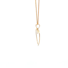 Load image into Gallery viewer, 18K Gold Necklace Chain 15.5" plus 2" Pendant Heart 0.88 grams - Rafant
