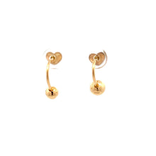 Load image into Gallery viewer, 18K Yellow Gold Earrings Hoops Hearts Dangle 1.36 grams Mismatch Different Sizes - Rafant