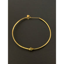 Load image into Gallery viewer, 18K Gold Bracelet Oval Bangle  Heart Size 6.5 inches 1.64 grams - Rafant