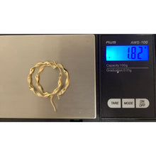 Load image into Gallery viewer, 18K Gold Earrings Hoops Loops Twist 1.82 grams - Rafant