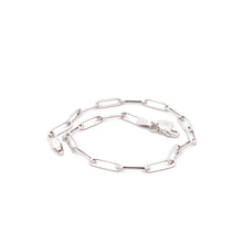 Load image into Gallery viewer, 18K White Gold Bracelet Paperclip 1.83 grams Size 7.5 inches - Rafant