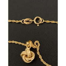 Load image into Gallery viewer, 18K Gold Necklace Chain 18 inches with Knot Pendant 1.50 grams - Rafant