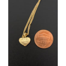 Load image into Gallery viewer, 18K Gold Necklace Chain 20 inches with Puffed Heart Pendant 2.88 grams - Rafant