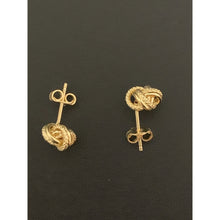 Load image into Gallery viewer, 18K Gold Earrings Stud Knot Small 1.16 grams - Rafant
