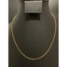 Load image into Gallery viewer, 18K Gold Necklace Chain Rolo 17.5 inches 1.23 grams - Rafant