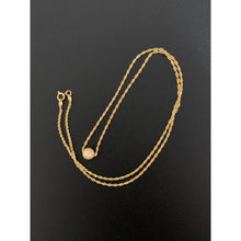 Load image into Gallery viewer, 18K Gold Necklace Chain 17.75 inches with Frosted Ball Pendant 1.03 grams - Rafant