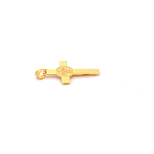 Load image into Gallery viewer, 18K Yellow Gold Pendant Cross Jesus Christ Religious 1.54 grams - Rafant