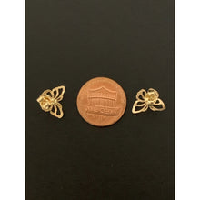 Load image into Gallery viewer, 18K Gold Earrings Studs Butterflies 0.84 grams Lightweight with Defects - Rafant