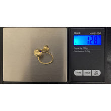 Load image into Gallery viewer, 18K Gold Ring Size 5 Balls Double Orb 1.28 grams - Rafant