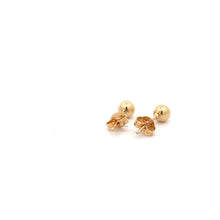 Load image into Gallery viewer, 18K Gold Earrings Stud Ball Polished 1.15 grams Small - Rafant