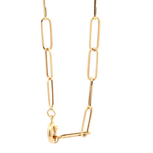 Load image into Gallery viewer, 18K Yellow Gold Bracelet Paperclip Size 7.5 inches 3 grams - Rafant