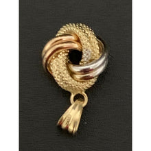 Load image into Gallery viewer, 18K Gold Pendant Tricolor Knot White Yellow Rose Gold - Rafant