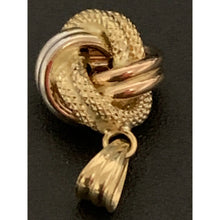 Load image into Gallery viewer, 18K Gold Pendant Tricolor Knot White Yellow Rose Gold - Rafant