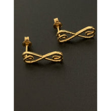 Load image into Gallery viewer, 18K Gold Earrings Post Infinity 1.80 grams - Rafant