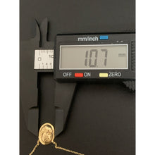 Load image into Gallery viewer, 18K Gold Necklace Chain 17.25" plus 1 inch Woman Lady Charm 2.40 grams - Rafant