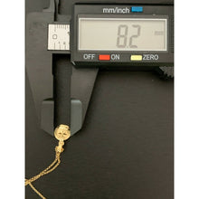 Load image into Gallery viewer, 18K Saudi Gold Necklace Chain 17.75" w/ Circle Round Pendant Earrings Set - Rafant