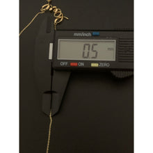 Load image into Gallery viewer, 18K Gold Necklace Chain 16.5 inches Love Charm Cubic Zirconia 2.21 grams - Rafant