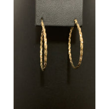 Load image into Gallery viewer, 18K Yellow Gold Earrings Hoops Spiral - Rafant