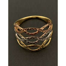 Load image into Gallery viewer, 18K Gold Ring Tricolor White Yellow Rose Gold 1.86 grams S 6 - Rafant