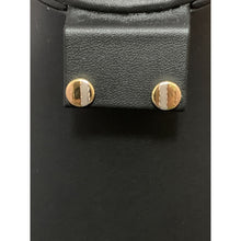 Load image into Gallery viewer, 18K Gold Earrings Stud Circle Round Tricolor 1.52 grams - Rafant