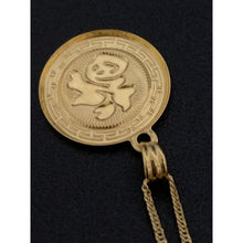 Load image into Gallery viewer, 18K Gold Necklace Chain 18 inches with Lucky Good Fortune Pendant 1.46 grams - Rafant