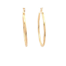 Load image into Gallery viewer, 18K Yellow Gold Earrings Hoops Spiral Large 1.75 grams - Rafant