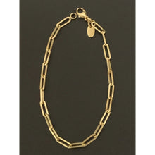 Load image into Gallery viewer, 18K Gold Bracelet Paperclip Small Link 7 inches 2.47 grams - Rafant