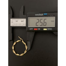 Load image into Gallery viewer, 18K Gold Earrings Hoops Loops Twist 1.82 grams - Rafant