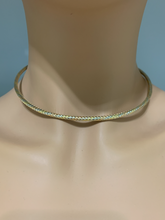 Load image into Gallery viewer, New Authentic 18K Saudi Gold 16" Omega Necklace 3 Tones Yellow White Rose Gold - Rafant