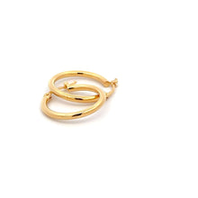 Load image into Gallery viewer, 18K Gold Earrings Hoops Polished Small 1.09 grams - Rafant