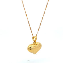 Load image into Gallery viewer, 18K Gold Necklace Chain 17.5 inches Pendant Heart Puffed 1.40 grams - Rafant