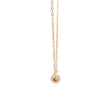 Load image into Gallery viewer, 18K Gold Necklace Chain Cable 17.50 inches Tiny Ball Pendant - Rafant