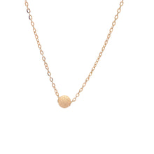 Load image into Gallery viewer, 18K Gold Necklace Chain Cable 17.50 inches Tiny Ball Pendant - Rafant