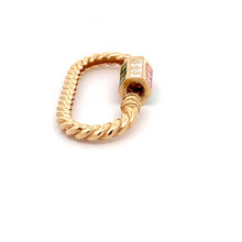 Load image into Gallery viewer, 18K Gold Pendant Oval Spiral - Rafant