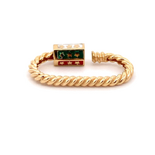 Load image into Gallery viewer, 18K Gold Pendant Oval Spiral - Rafant