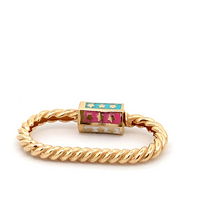 Load image into Gallery viewer, 18K Gold Pendant Oval Spiral - Rafant