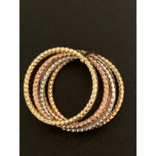 Load image into Gallery viewer, 18K Gold Ring Five Days Tricolor Yellow White Rose 1.64 grams S 7.5 - Rafant